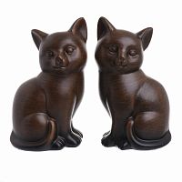 декор настольный кошки, набор 2 шт. коричневого цвета в Костроме