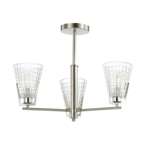 потолочная люстра lumion janna 4409/3c матовый никель, белая в Костроме