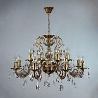 подвесная люстра ambiente alicante 8888/8+8 pb tear drop бронза в Костроме