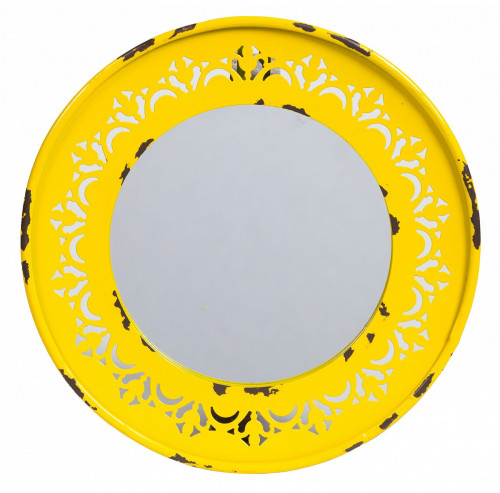зеркало круглое металлическое желтое fiesta yellow в Костроме