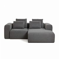 диван blok sofa 2 правый угол темно-серый от la forma (ex julia grup) в Костроме