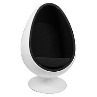 кресло ovalia egg черное в Костроме