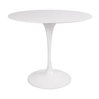 стол eero saarinen style tulip table mdf белый d90 глянцевый в Костроме