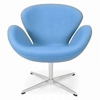 кресло swan chair голубое в Костроме