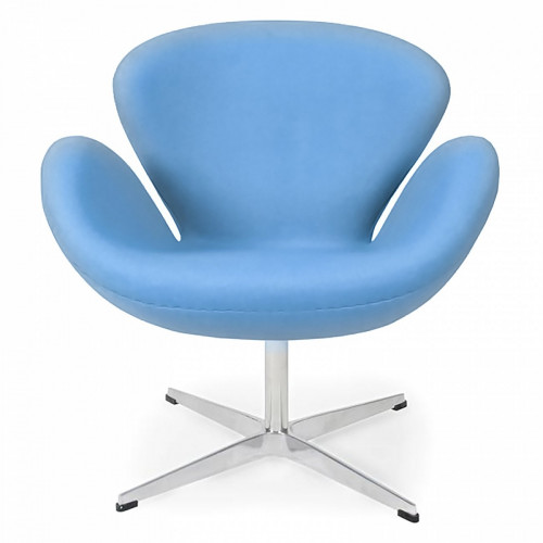 кресло swan chair голубое в Костроме