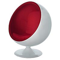 кресло-шар eero ball chair бело-красное в Костроме