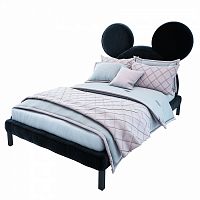 кровать детская односпальная 120х200 см черная mickey mouse в Костроме