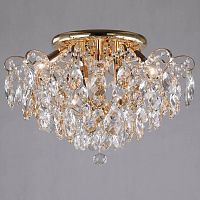 потолочная люстра eurosvet crystal 10081/6 золото/прозрачный хрусталь strotskis в Костроме