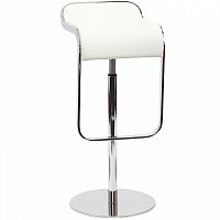 барный стул lem style piston stool белая кожа в Костроме