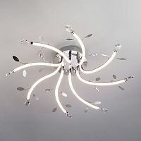потолочная светодиодная люстра eurosvet willow 90128/8 хром в Костроме