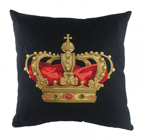 подушка с картинкой короны king crown black в Костроме