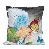 декоративная подушка голубая гортензия botanical style в Костроме