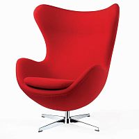 кресло egg chair кашемир красное в Костроме