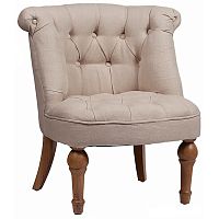 кресло sophie tufted slipper chair бежевое в Костроме