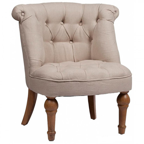 кресло sophie tufted slipper chair бежевое в Костроме
