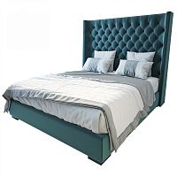 кровать двуспальная 160х200 бирюзовая из велюра jackie king в Костроме