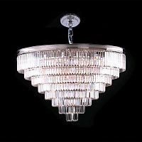подвесная люстра newport 31127/s nickel матовый никель, белая в Костроме