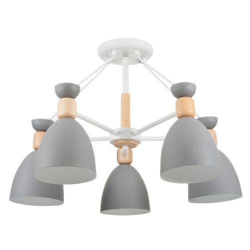 потолочная люстра freya delia fr5033cl-05w серая в Костроме