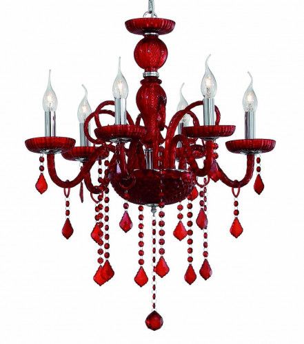 подвесная люстра ideal lux giudecca sp6 rosso в Костроме