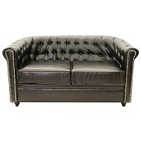 кожаные диваны chesterfield brown 2s коричневый (ширина 162 см) в Костроме