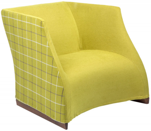 кресло vivienne armchair yellow checkerboard в Костроме