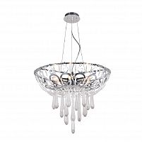 подвесная люстра crystal lux dorotea sp5 d450 chrome прозрачная в Костроме