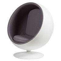 кресло eero ball chair серое в Костроме