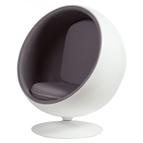 кресло eero ball chair серое в Костроме