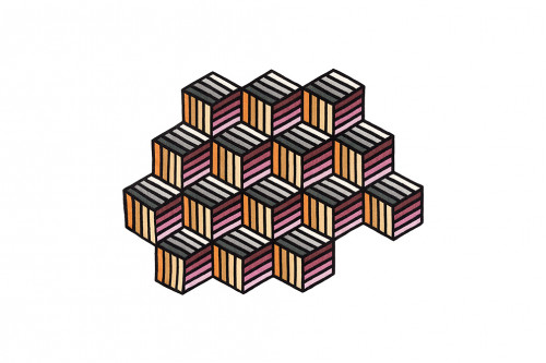 ковер parquet hexagon orange 305x188 от gan в Костроме