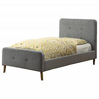 кровать button tufted flannelette gray 120х200 в Костроме