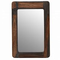 зеркало деревянное настенное со скругленными углами brown wood в Костроме