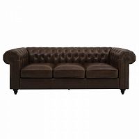 диван chester classic трехместный прямой темно-коричневый в Костроме