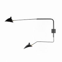 настенный светильник sconce mouille 2 лампы 2 черный в Костроме