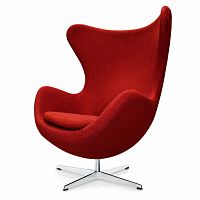 кресло egg chair темно-красное в Костроме