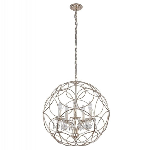 подвесная люстра crystal lux aria sp5 silver в Костроме