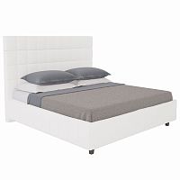 кровать подростковая с мягкой спинкой 140х200 белая shining modern в Костроме
