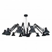 подвесная люстра arte lamp ragno a2043sp-12bk черная в Костроме