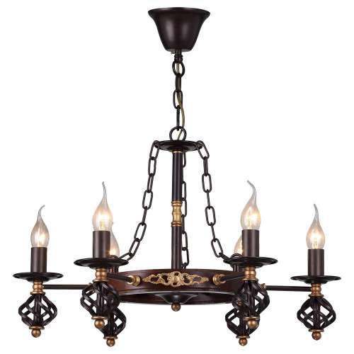 подвесная люстра arte lamp cartwheel a4550lm-6ck в Костроме