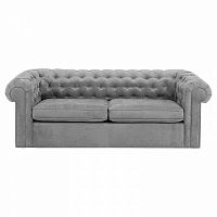 диван chesterfield прямой серый раскладной с механизмом седафлекс в Костроме