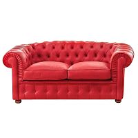 диван честерфилд (chesterfield) прямой красный в Костроме