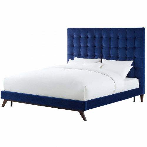 кровать eden 90х200 синий велюр р в Костроме