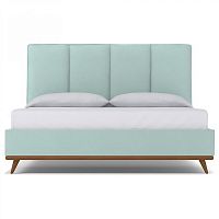 кровать двуспальная 160х200 голубая carter sky в Костроме