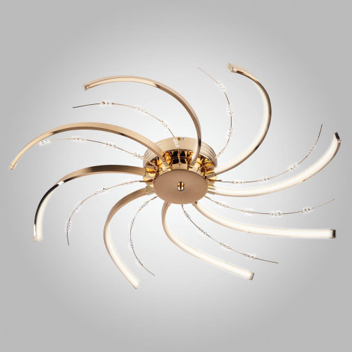 потолочная светодиодная люстра eurosvet twist 90054/8 золото в Костроме