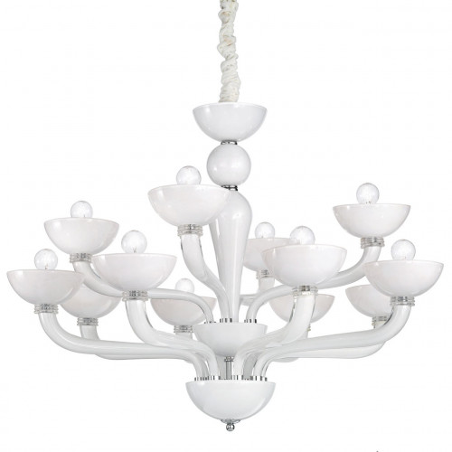 люстра дизайнерская ideal lux casanova белая, хром в Костроме