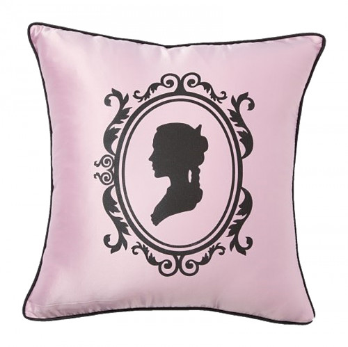 подушка с изображением женского силуэта ladies' profile pink в Костроме