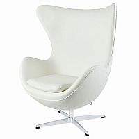 кресло egg chair by arne jacobsen белое в Костроме