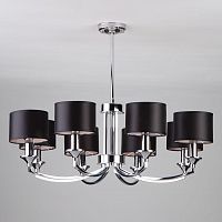 подвесная люстра eurosvet diana 60067/8 хром черная в Костроме