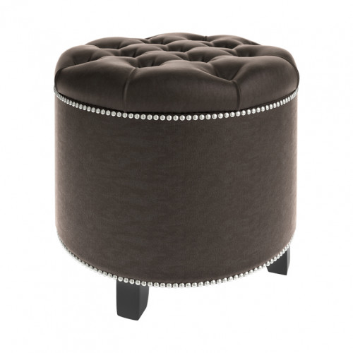 пуф круглый modena brown коричневый в Костроме