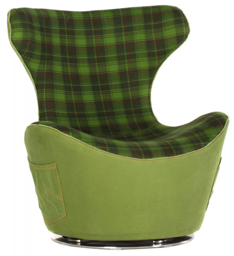 кресло green grid jeans зеленое в Костроме