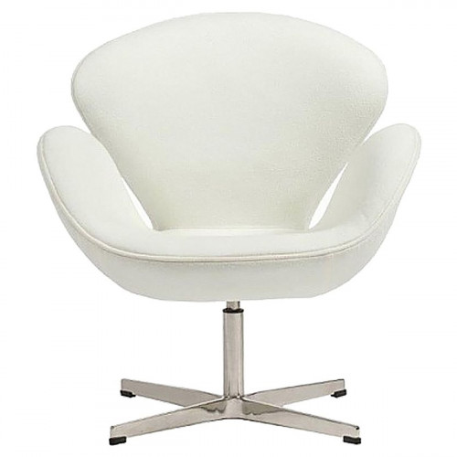 кресло swan chair кашемир белое в Костроме
